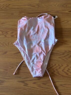 Victoria's Secret Pink and Light Peach One-Piece Swimsuit